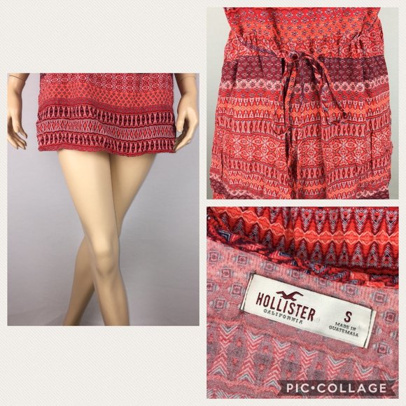 Hollister Jrs S Boho Cold Shoulder Short Dress - Picture 8 of 8